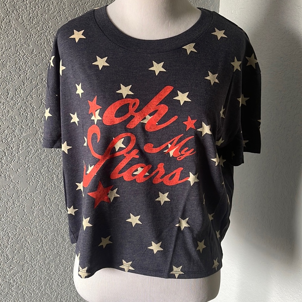Oh my stars crop graphic tee